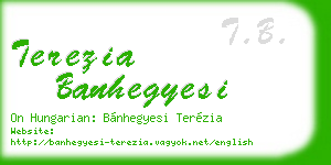 terezia banhegyesi business card