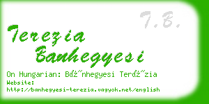 terezia banhegyesi business card